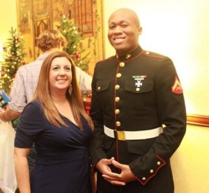 Barbara M and Toys for Tots Marine